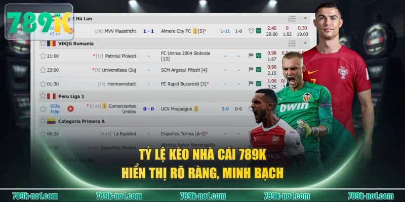Tỷ lệ kèo nhà cái 789K hiển thị rõ ràng, minh bạch